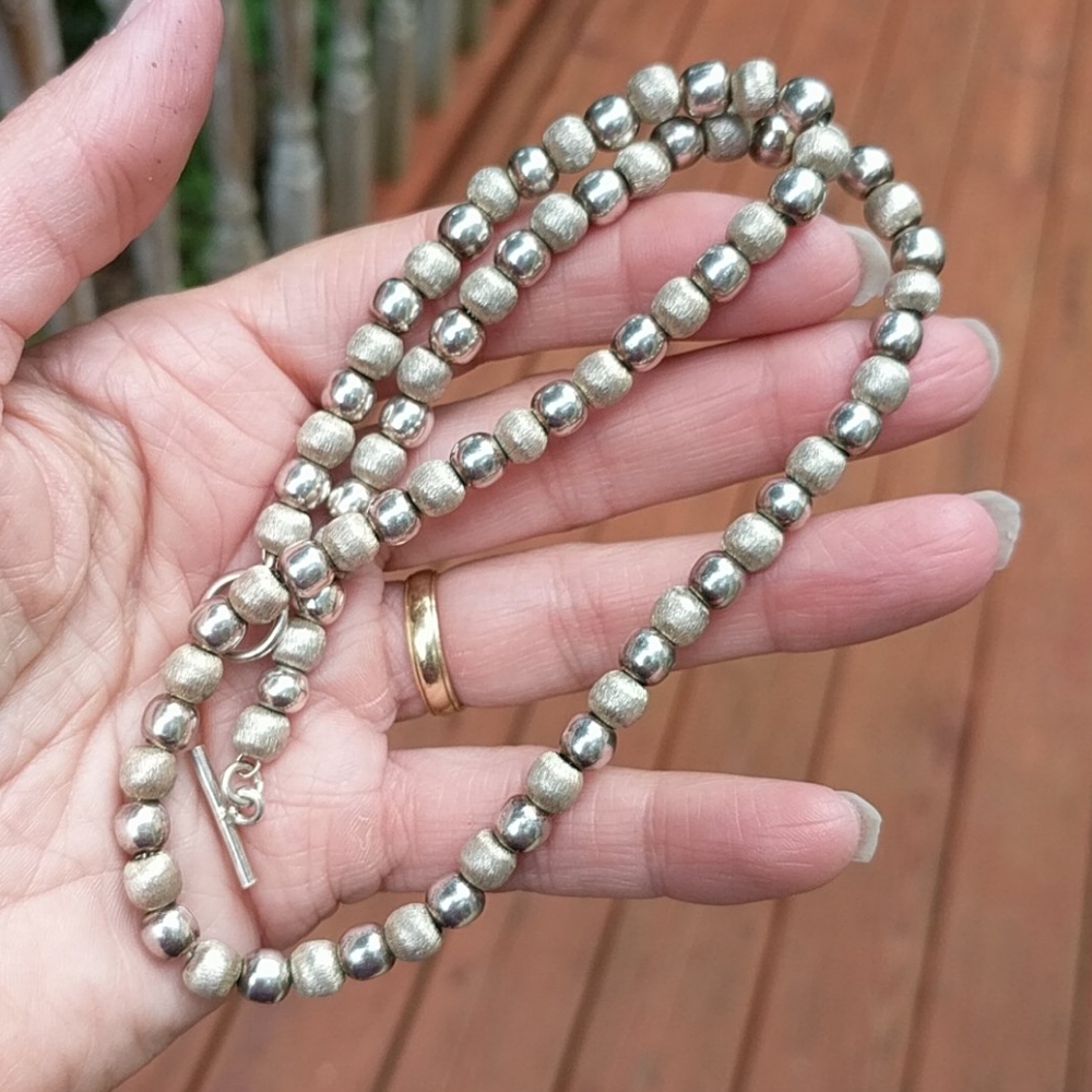 STERLING BEAD NECKLACE - Picture 11 of 16